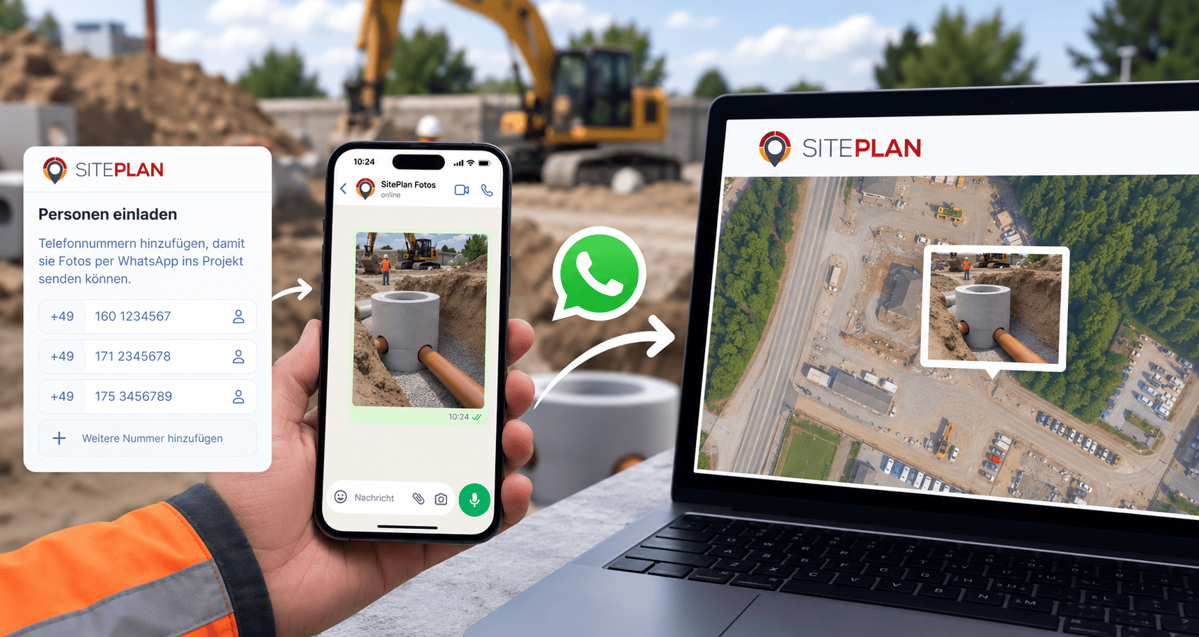Baustellenfotos per WhatsApp – und trotzdem strukturiert im Projekt